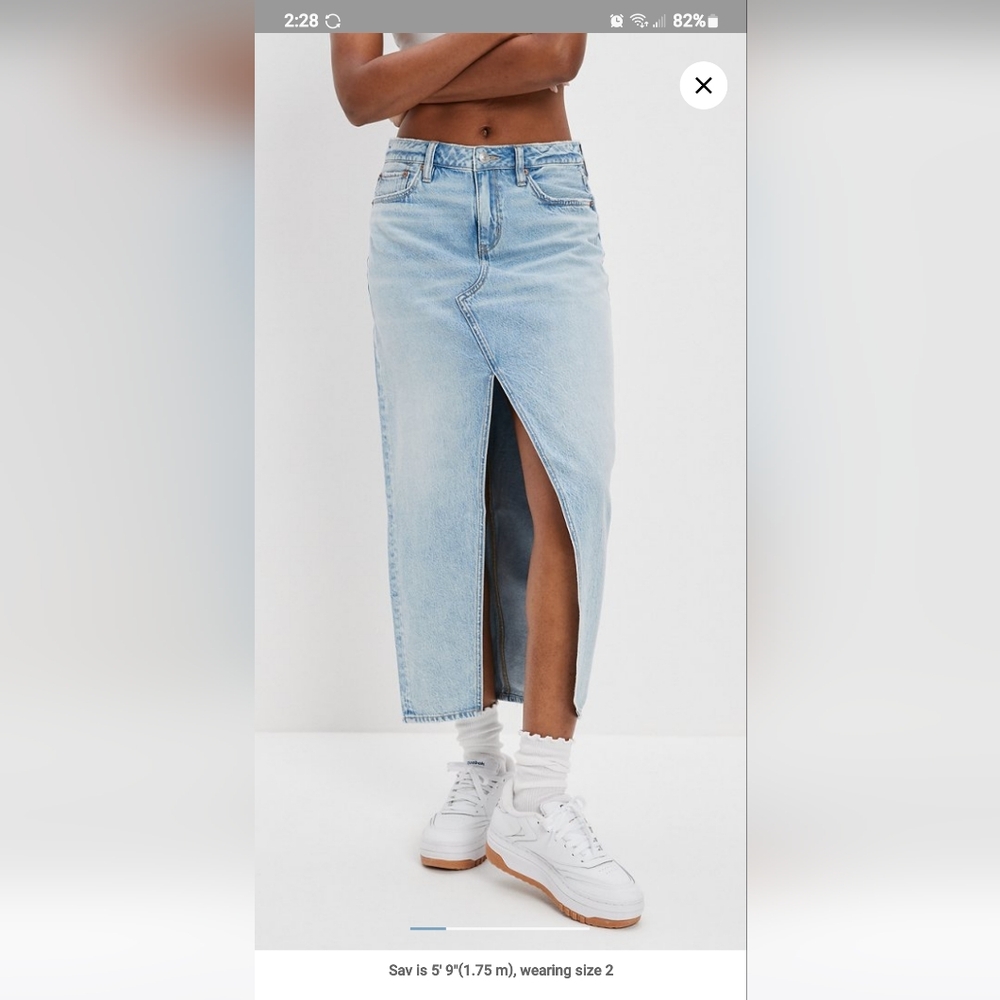 American Eagle denim maxi skirt